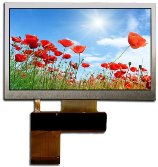 Picture of 4.3" 480x272 Resolution Industrial TFT with 4 Wire Resistive Touchscreen 